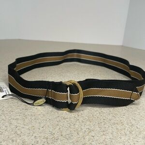 NWT Double Loop Black and Tan Belt Size L/XL